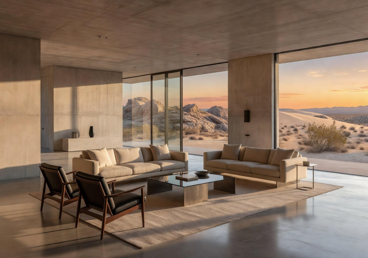 Desert Modernism open concept living