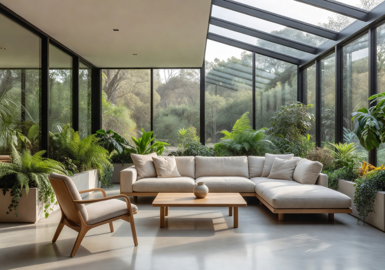 The Glasshouse Retreat interior living space